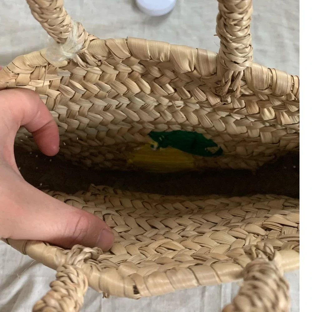 Boho Handmade 100% Straw Mini Basket‎